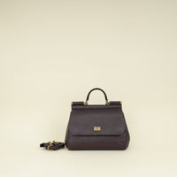 Dolce & Gabbana Burgundy Sicily Dauphine Medium Bag