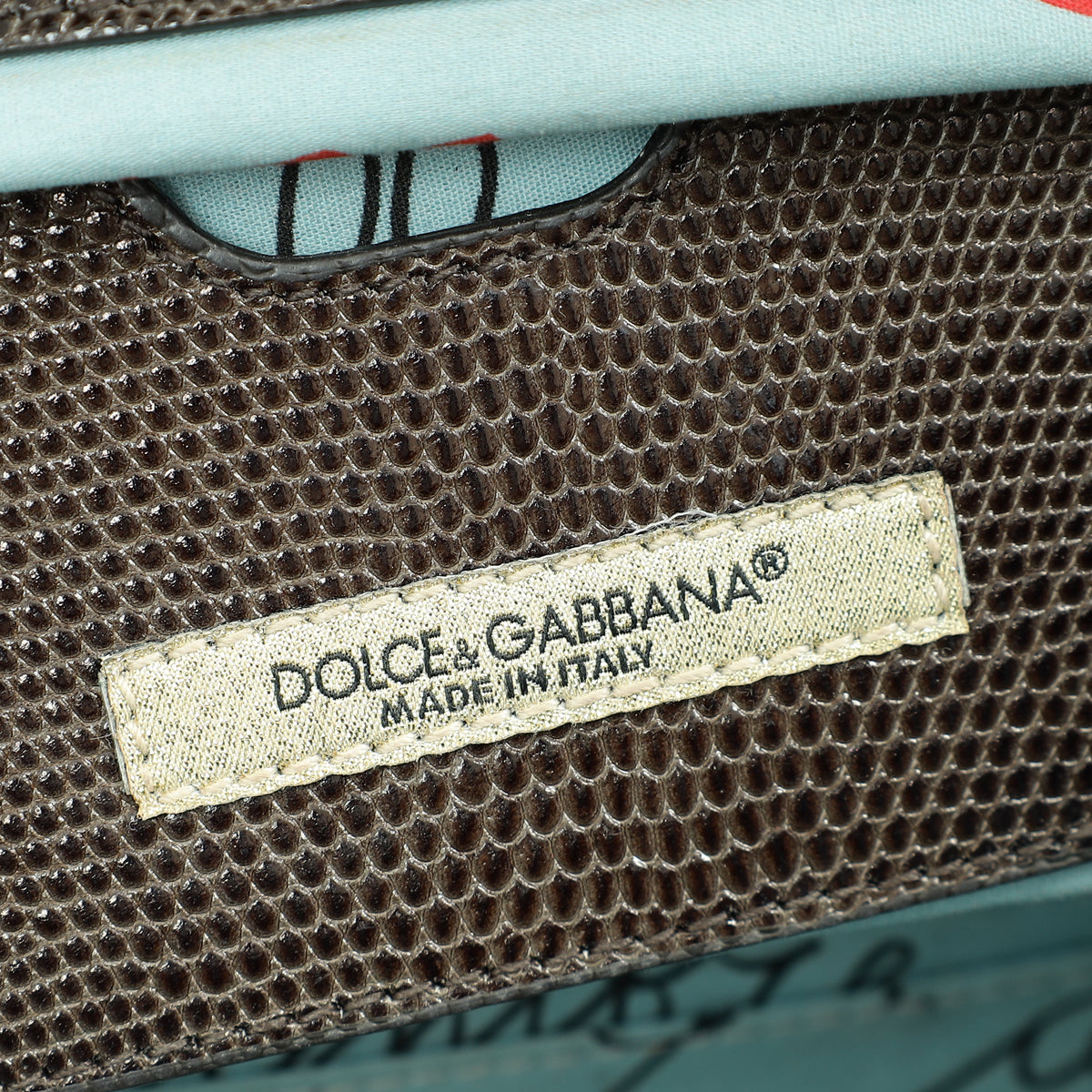Dolce & Gabbana Dark Gray DG Crystal Medium Sicily Bag-Dolce & Gabbana-THE CLOSET