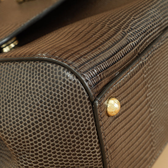 Dolce & Gabbana Dark Gray DG Crystal Medium Sicily Bag-Dolce & Gabbana-THE CLOSET