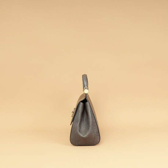 Dolce & Gabbana Dark Gray DG Crystal Medium Sicily Bag-Dolce & Gabbana-THE CLOSET