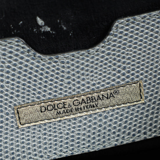 Dolce & Gabbana Light Gray DG Crystal Medium Sicily Bag-Dolce & Gabbana-THE CLOSET