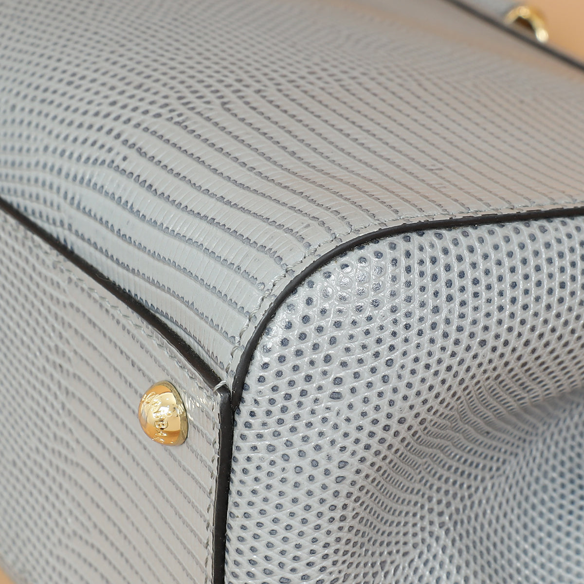 Dolce & Gabbana Light Gray DG Crystal Medium Sicily Bag-Dolce & Gabbana-THE CLOSET