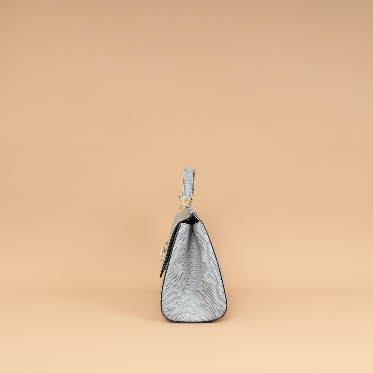 Dolce & Gabbana Light Gray DG Crystal Medium Sicily Bag-Dolce & Gabbana-THE CLOSET