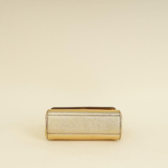 Dolce & Gabbana Metallic Gold Sicily Dauphine Small Bag-Dolce & Gabbana-THE CLOSET