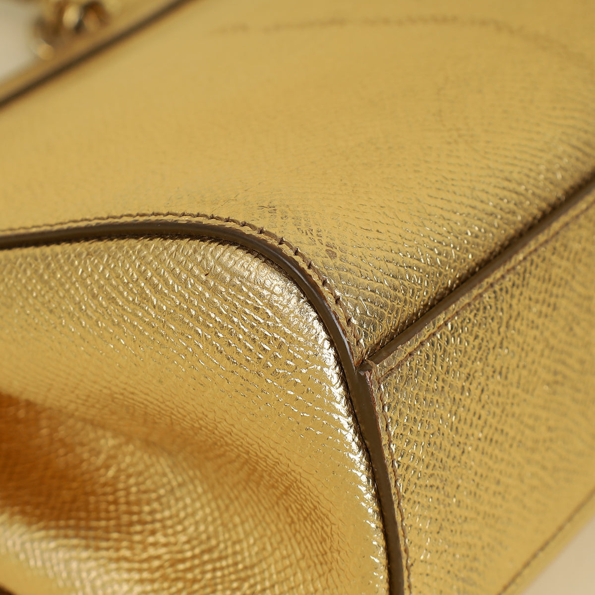 Dolce & Gabbana Metallic Gold Sicily Dauphine Small Bag-Dolce & Gabbana-THE CLOSET