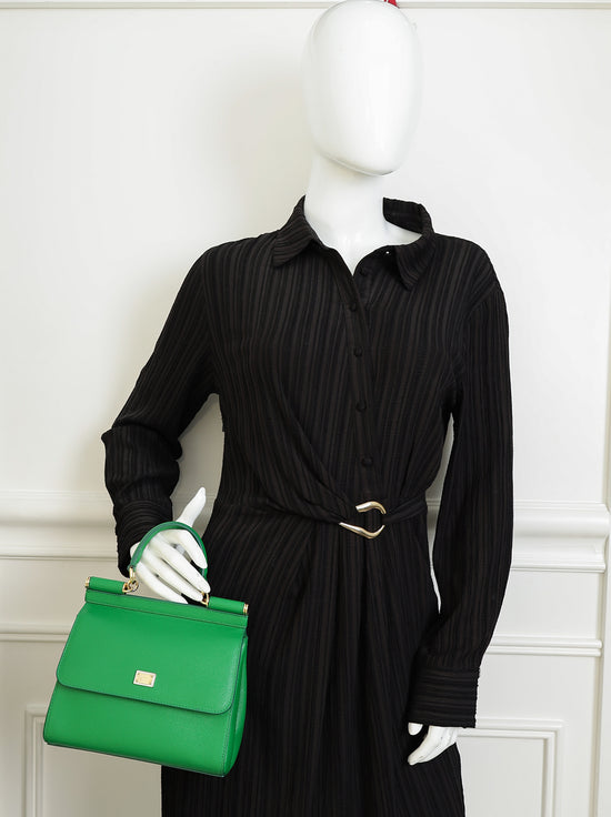 Dolce & Gabbana Green Sicily Small Flap Bag