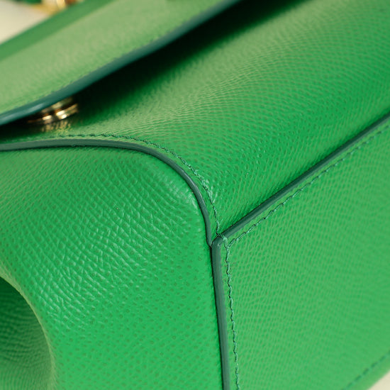 Dolce & Gabbana Green Sicily Small Flap Bag