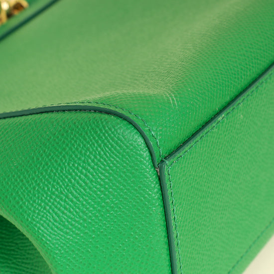 Dolce & Gabbana Green Sicily Small Flap Bag