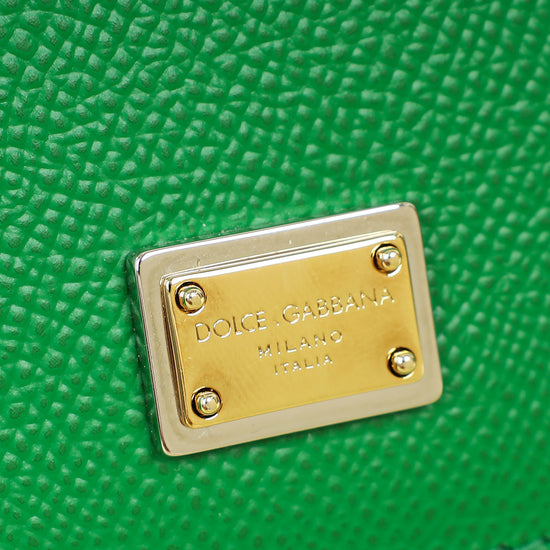 Dolce & Gabbana Green Sicily Small Flap Bag