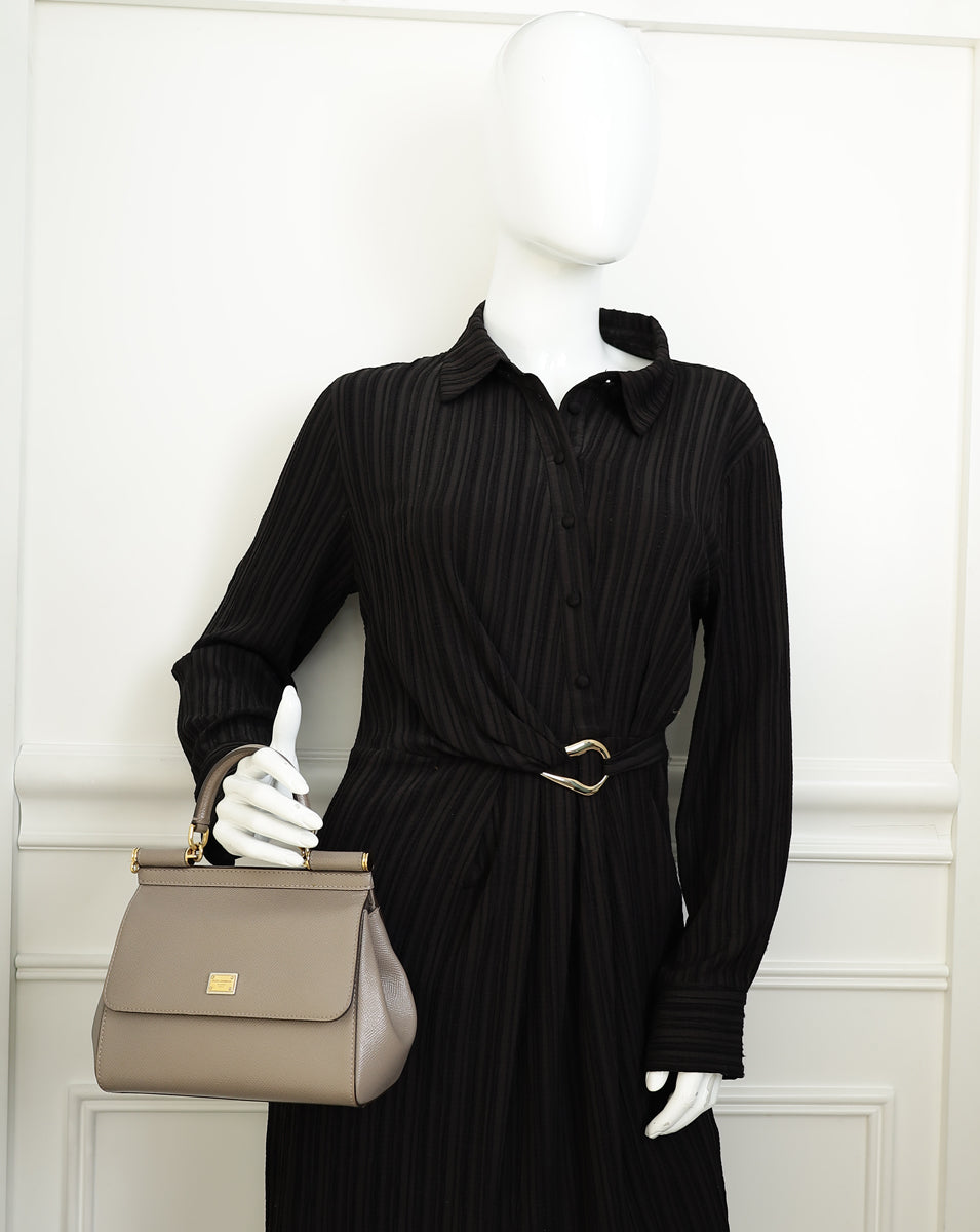 Dolce & Gabbana Grey Sicily Dauphine Small Bag