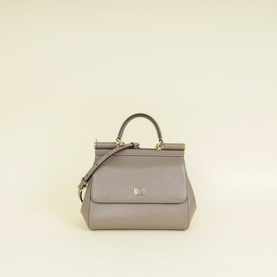 Dolce & Gabbana Grey Sicily Dauphine Small Bag