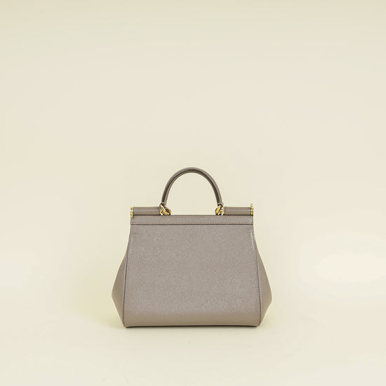 Dolce & Gabbana Grey Sicily Dauphine Small Bag