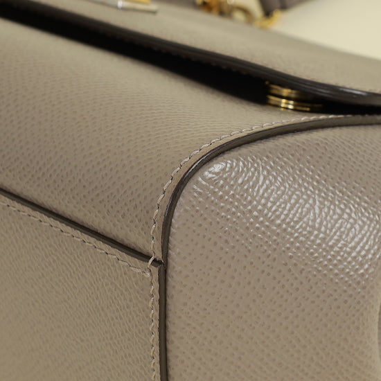 Dolce & Gabbana Grey Sicily Dauphine Small Bag