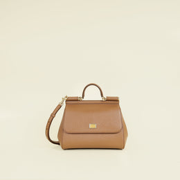 Dolce & Gabbana Brown Dauphine Sicily Medium Bag