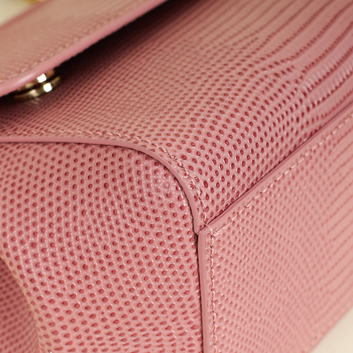 Dolce & Gabbana Pink Lizard Embossed Sicily Small Bag – THE CLOSET