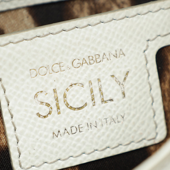 Dolce & Gabbana White Sicily Small Bag