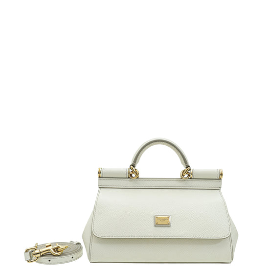 Dolce & Gabbana White Sicily Small Bag