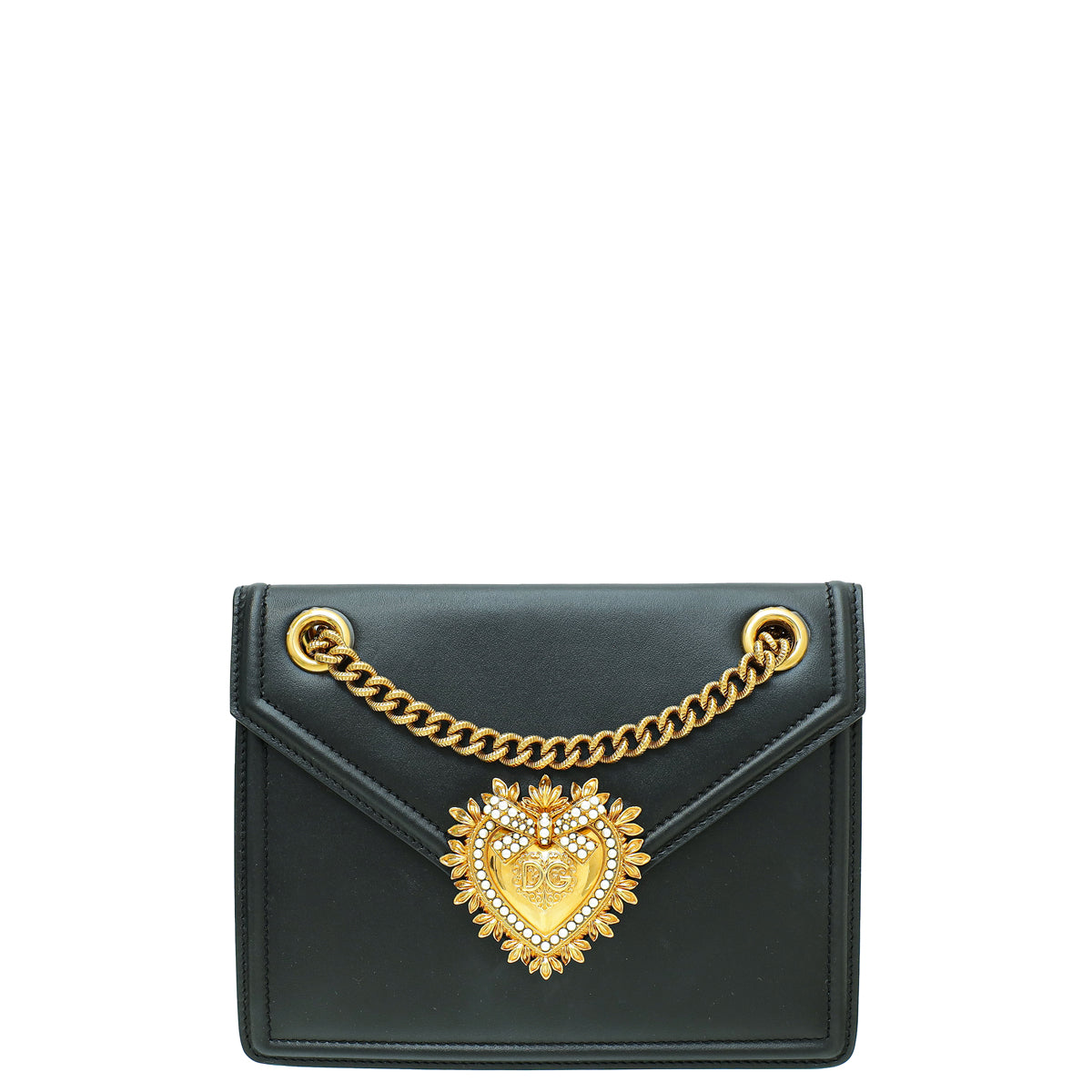 Dolce & Gabbana Black Devotion Medium Shoulder Bag-Dolce & Gabbana-THE CLOSET