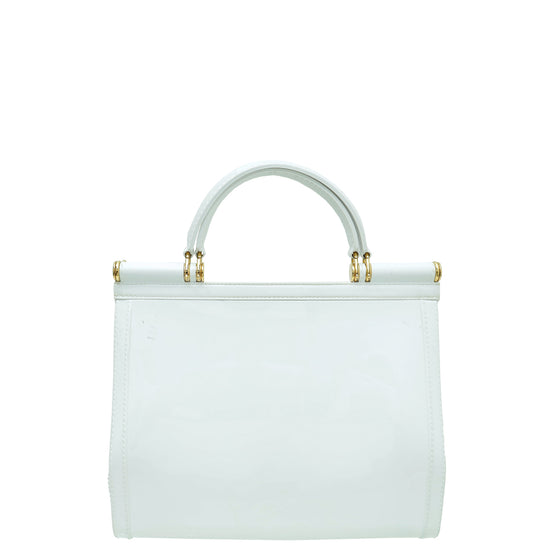 Dolce & Gabbana White Rubber Sicily Bag