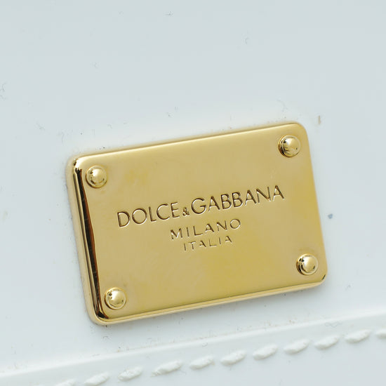 Dolce & Gabbana White Rubber Sicily Bag