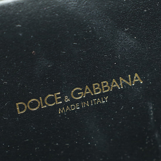 Dolce & Gabbana Black Satin Devotion Top Handle Small Bag