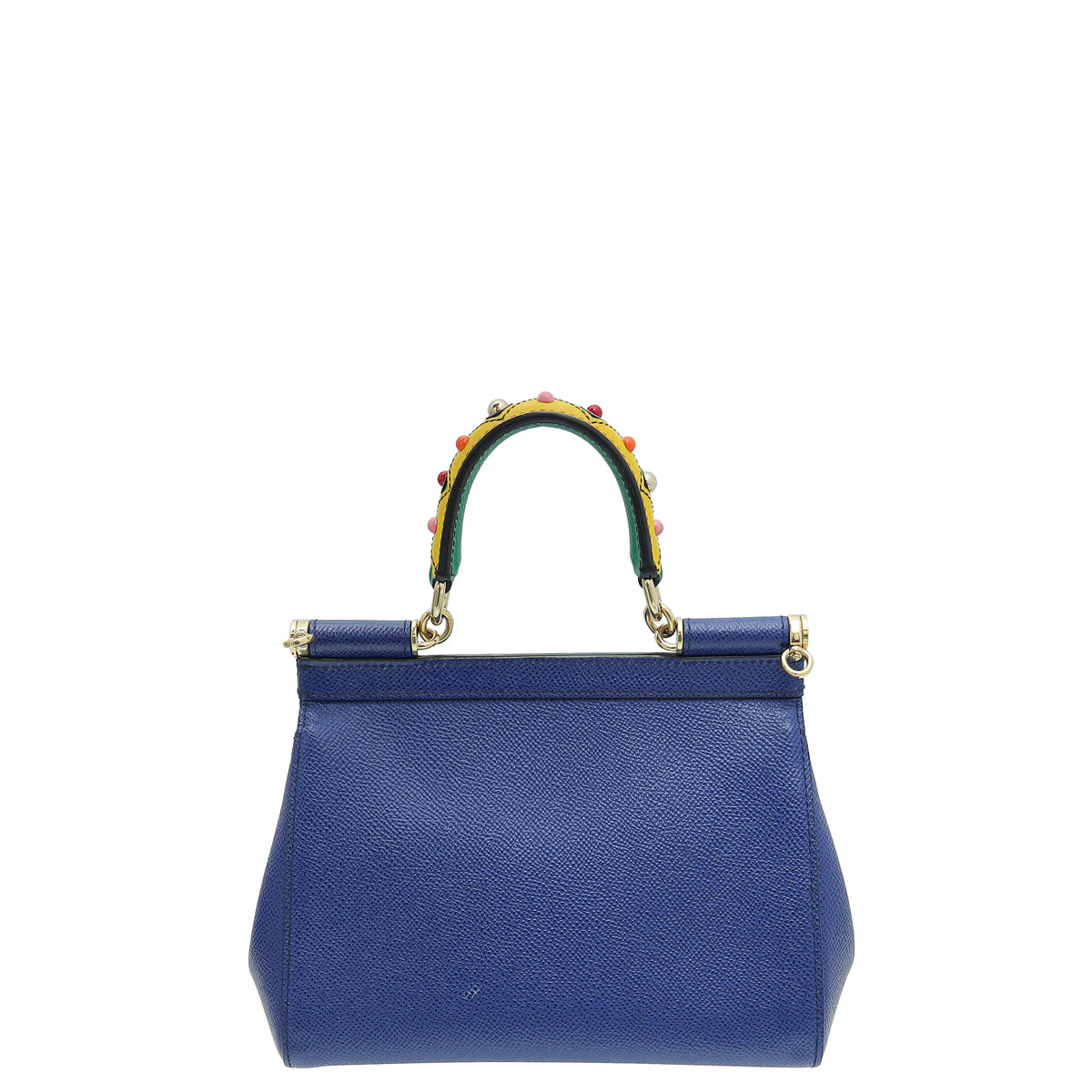 Dolce & Gabbana Blue Dauphine Sicily Small Bag-Dolce & Gabbana-THE CLOSET