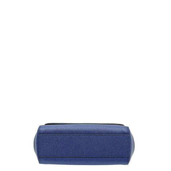 Dolce & Gabbana Blue Dauphine Sicily Small Bag