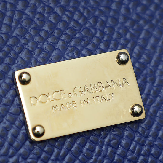 Dolce & Gabbana Blue Dauphine Sicily Small Bag