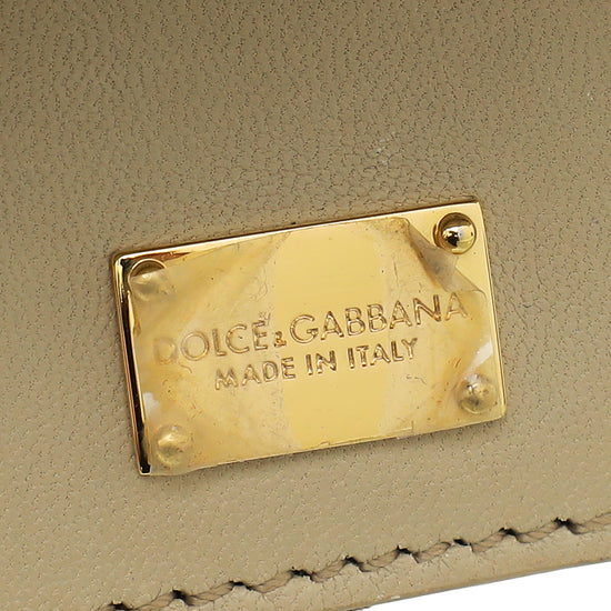 Dolce & Gabbana Bicolor Python Chain Padlock Flap Bag
