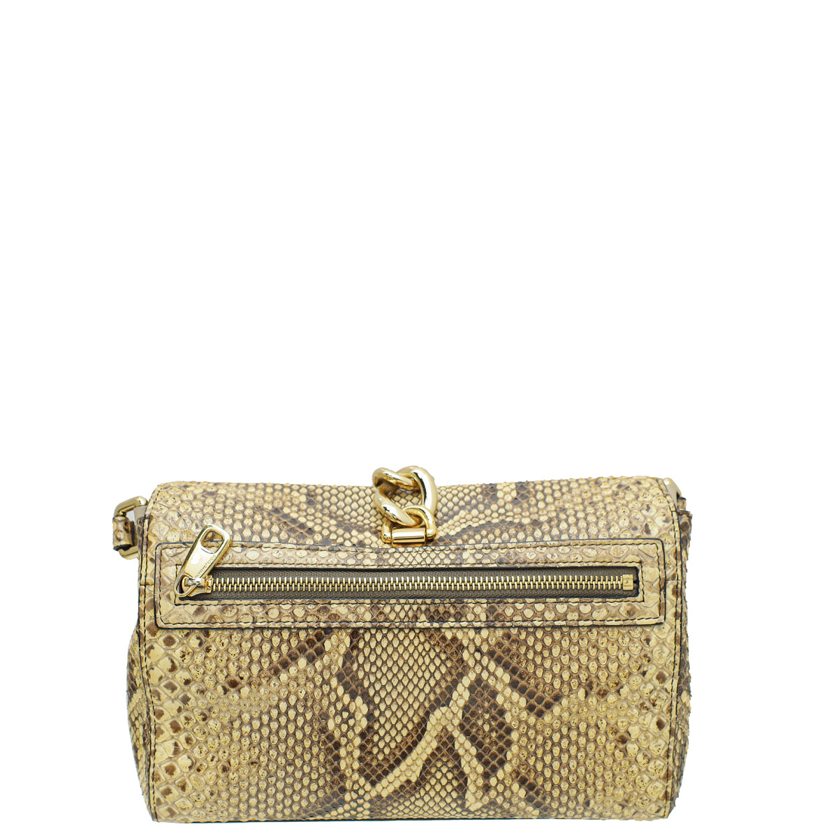 Dolce & Gabbana Bicolor Python Chain Padlock Flap Bag-Dolce & Gabbana-THE CLOSET