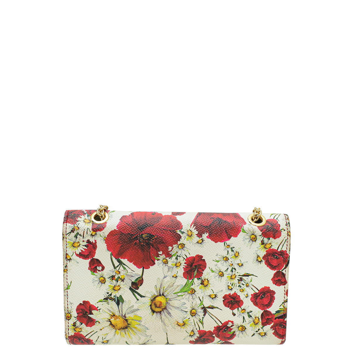 Dolce & Gabbana Mulitcolor Floral Print Trifold Wallet on Chain-Dolce & Gabbana-THE CLOSET