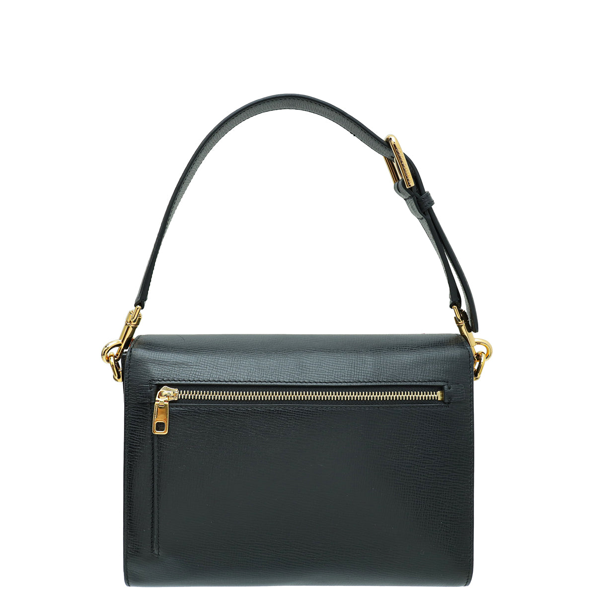 Dolce & Gabbana Black Lucia Bird Applique Embroidered Shoulder Bag-Dolce & Gabbana-THE CLOSET