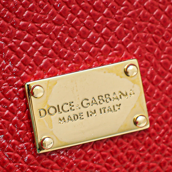 Dolce & Gabbana Red Sicily Dauphine Medium Bag