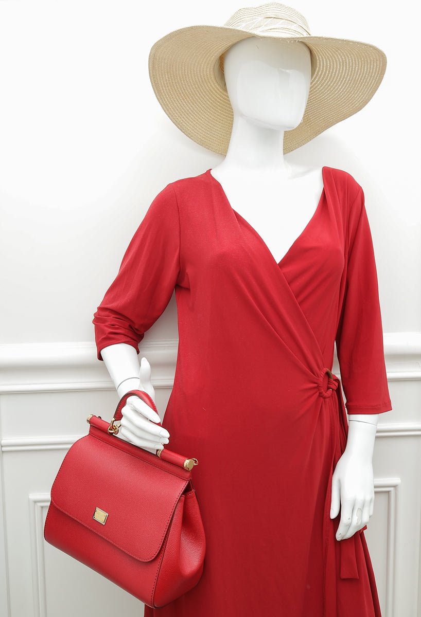 Dolce & Gabbana Medium Dauphine Bag In Red