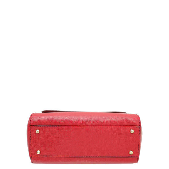 Dolce & Gabbana Red Sicily Dauphine Medium Bag