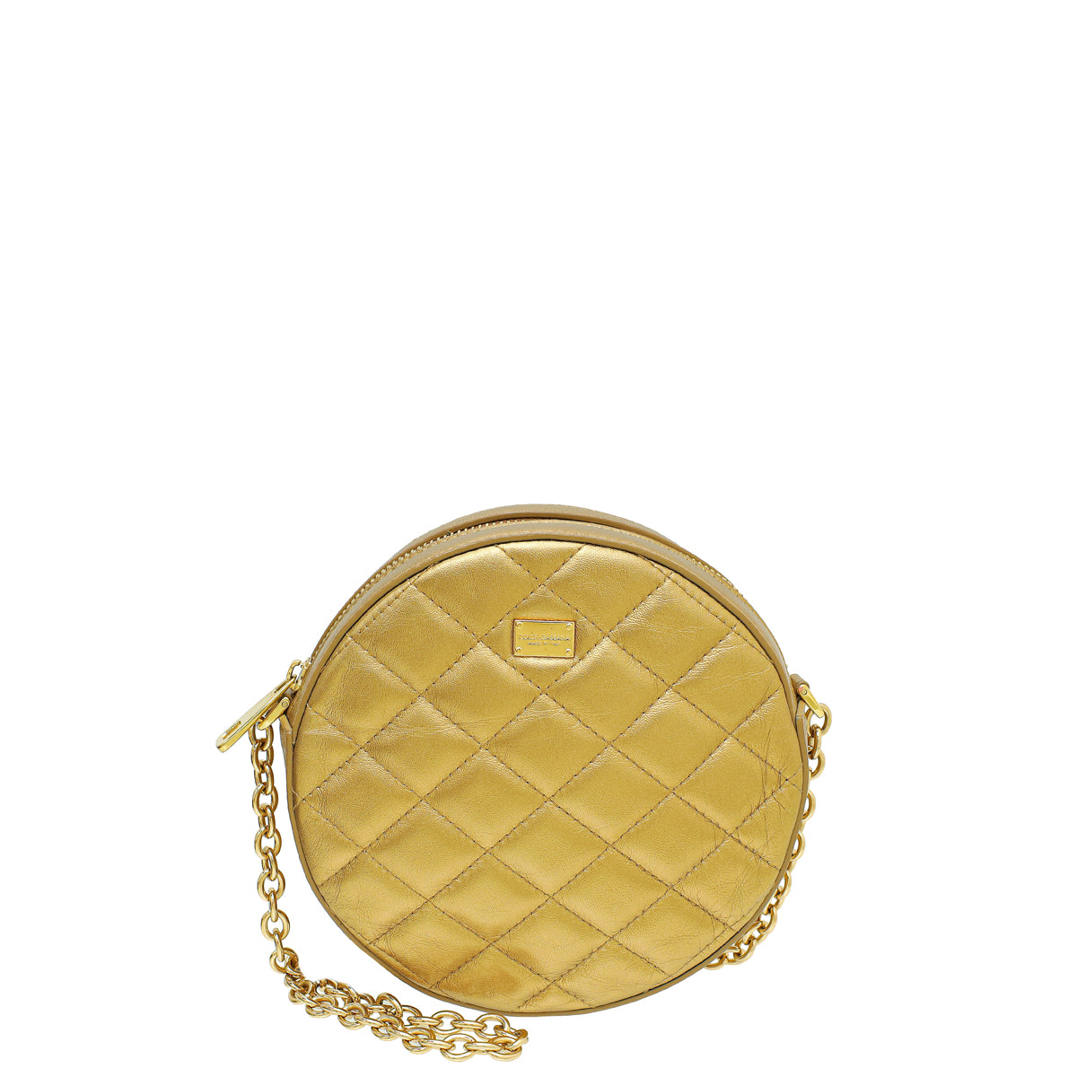 Dolce & Gabbana Metallic Gold Miss Glam Chain Bag-Dolce & Gabbana-THE CLOSET