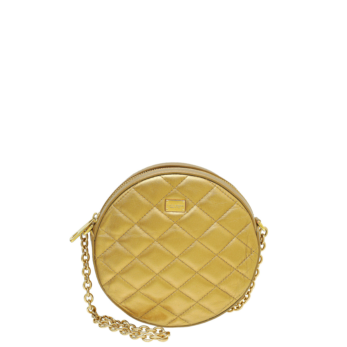 Dolce & Gabbana Metallic Gold Miss Glam Chain Bag