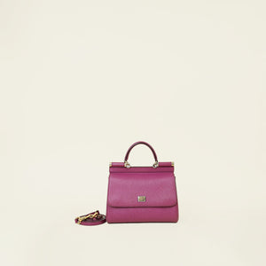 Dolce & Gabbana Dark Magenta Dauphine Sicily Small Bag