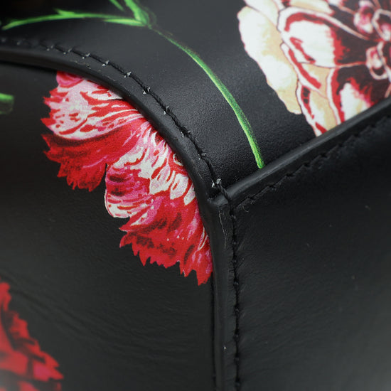 Dolce & Gabbana Black Multicolor DG Floral Print Top Handle Bag-Dolce & Gabbana-THE CLOSET