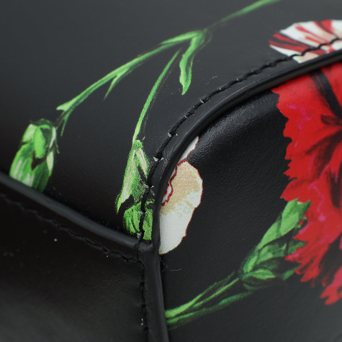 Dolce & Gabbana Black Multicolor DG Floral Print Top Handle Bag-Dolce & Gabbana-THE CLOSET