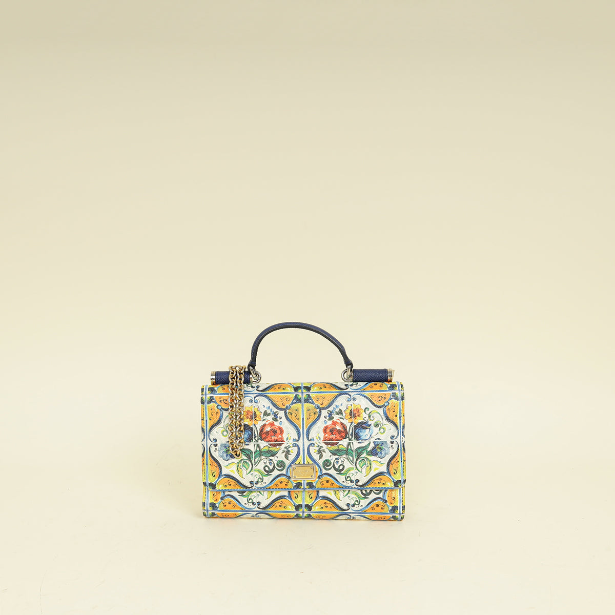 Dolce & Gabbana Multicolor Sicily Smart Gloss Phone Chain Wallet