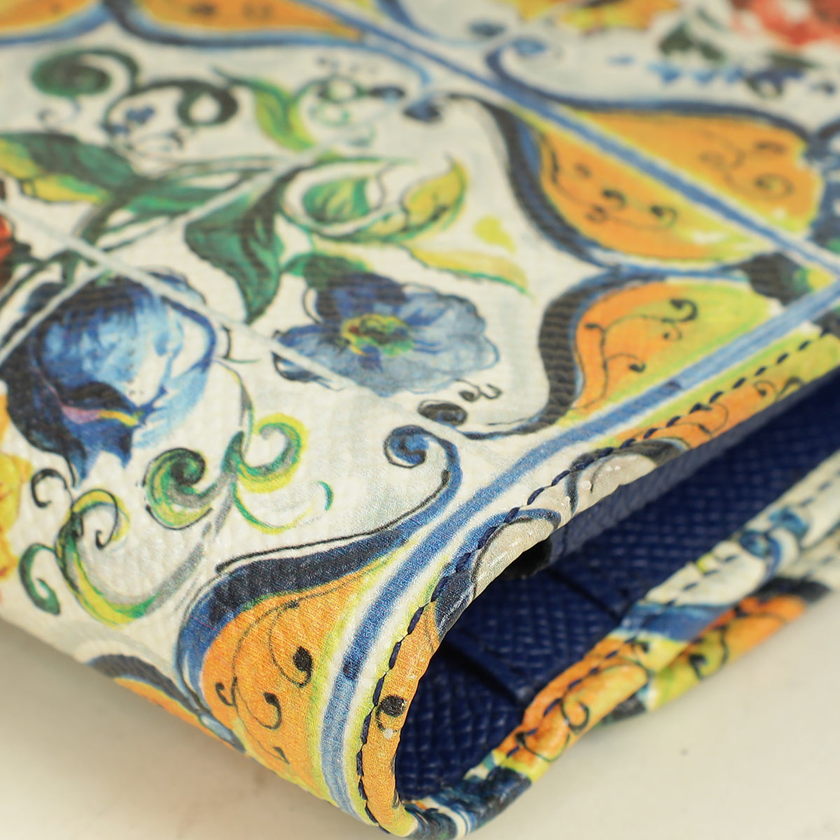 Dolce & Gabbana Multicolor Sicily Smart Gloss Phone Chain Wallet