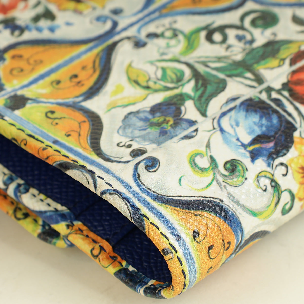 Dolce & Gabbana Multicolor Sicily Smart Gloss Phone Chain Wallet