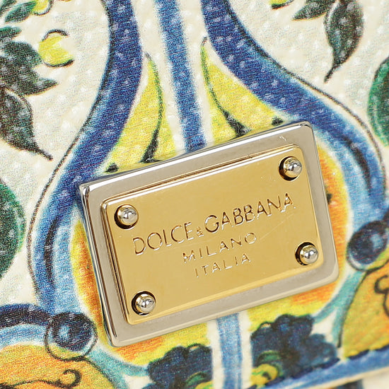 Dolce & Gabbana Multicolor Sicily Smart Gloss Phone Chain Wallet