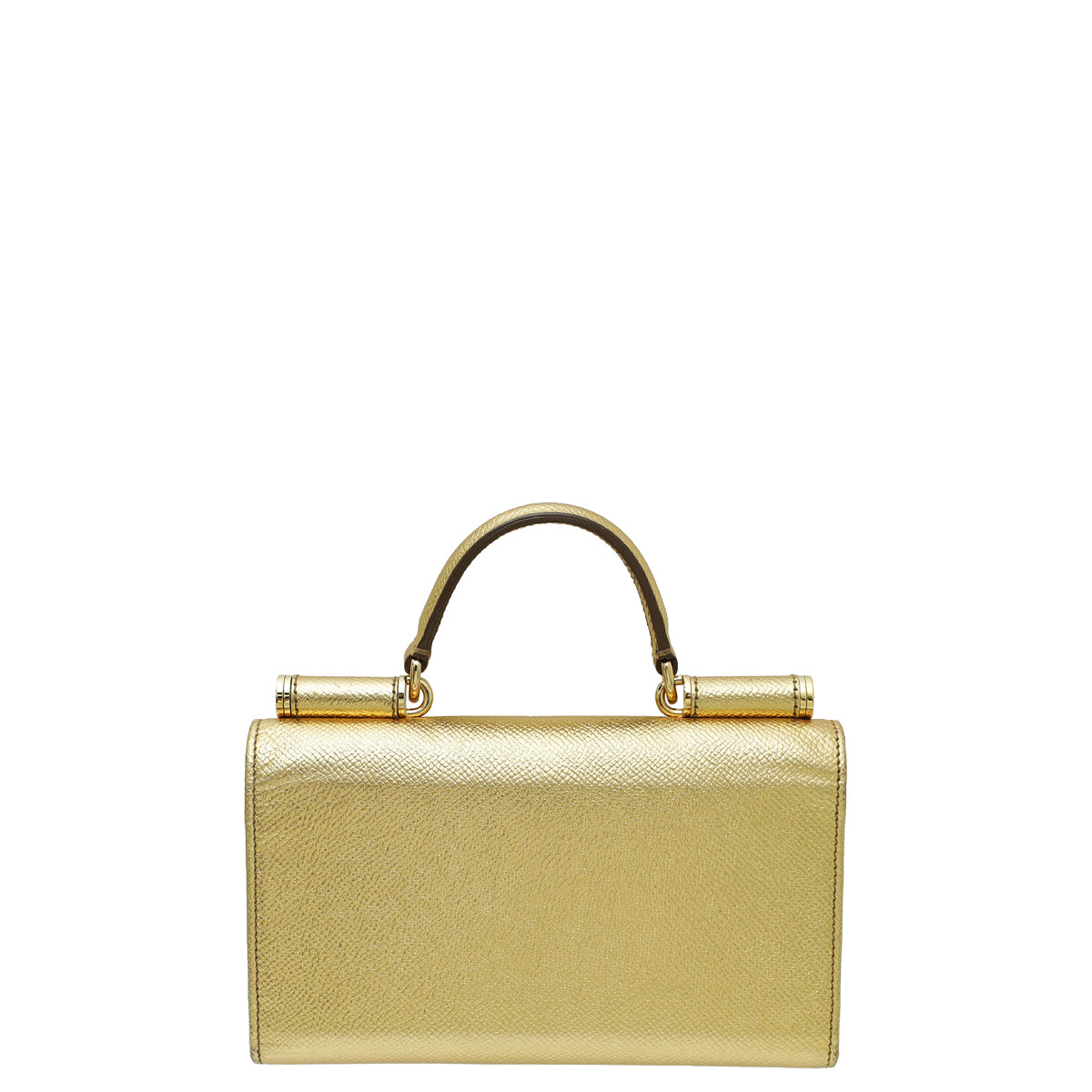 Dolce & Gabbana Metallic Gold Miss Sicily Von Phone Bag-Dolce & Gabbana-THE CLOSET