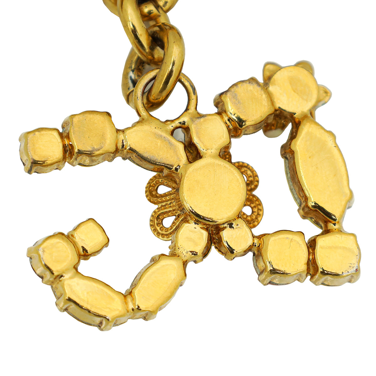 Dolce & Gabbana Yellow DG Crystal Bag Charm Key Holder