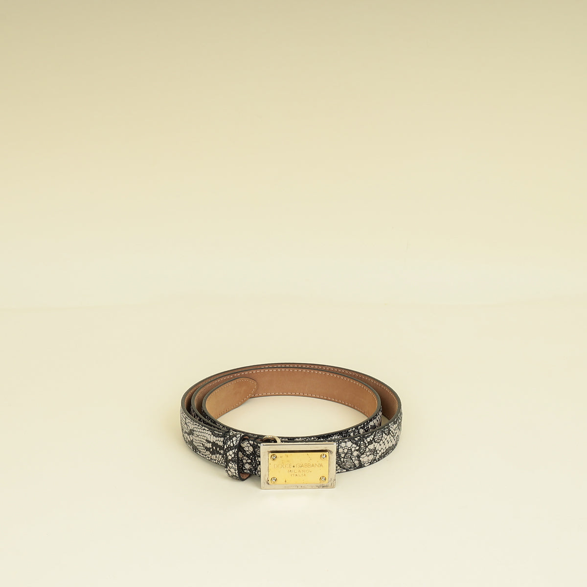 Dolce & Gabbana Bicolor Logo Belt
