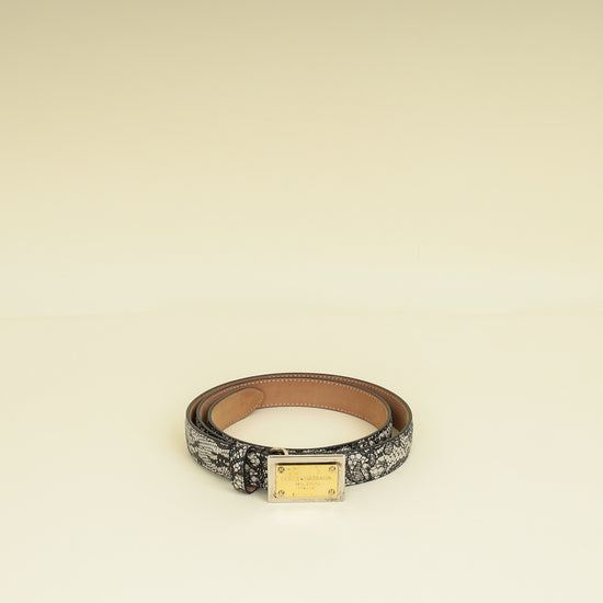 Dolce & Gabbana Bicolor Logo Belt