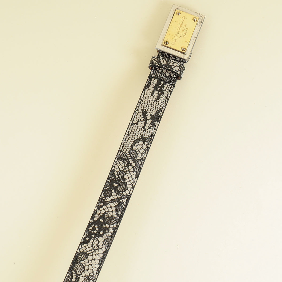 Dolce & Gabbana Bicolor Logo Belt