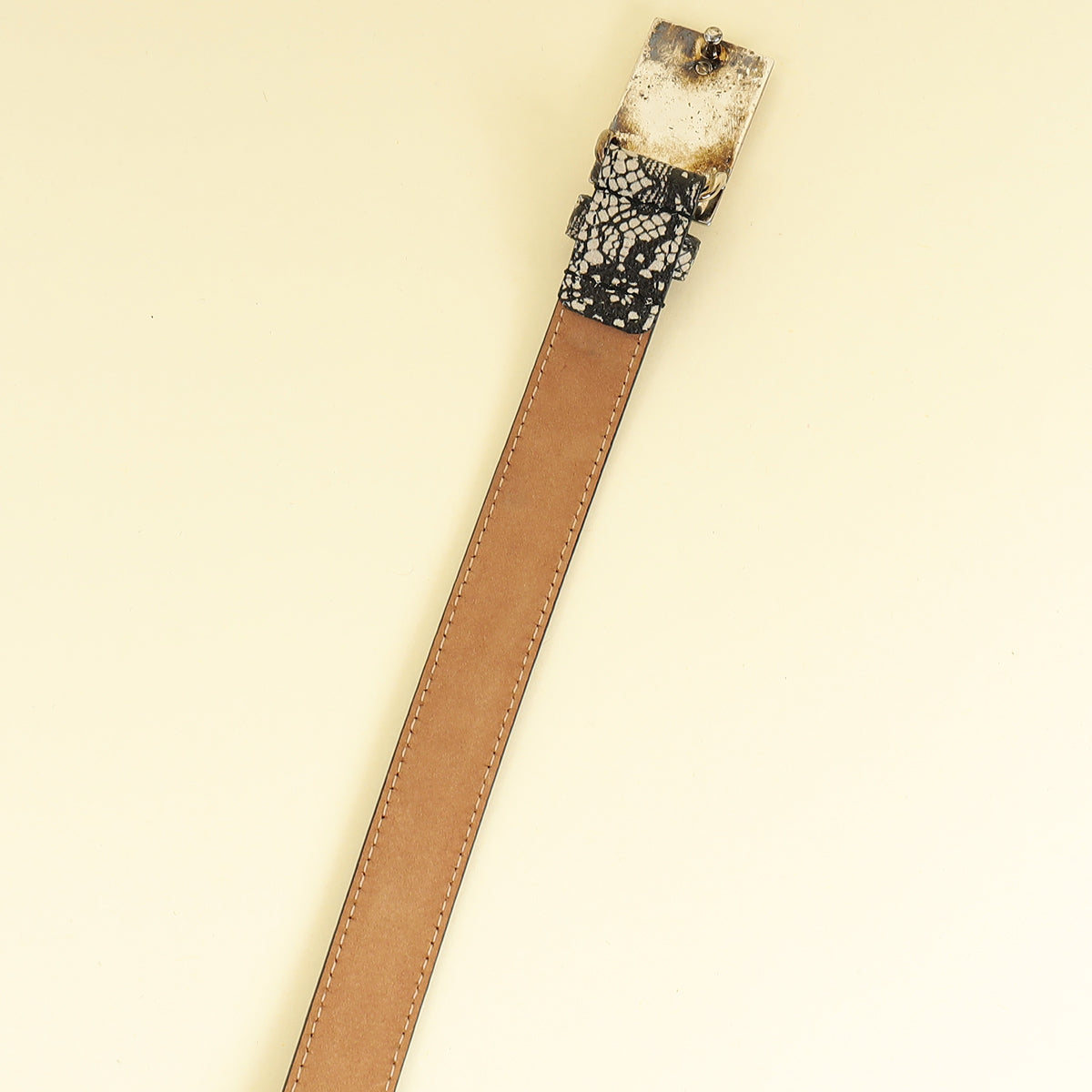 Dolce & Gabbana Bicolor Logo Belt